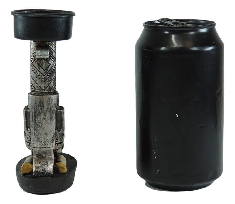 Rustic Western Outlaw Cowboy Revolver Pistol Gun Votive Tea Light Candle Holder
