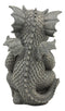 Ebros The Thinker Whimsical Garden Dragon Statue 10"H Cute Baby Dragon Winking Eye