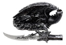 Mythical Flame Fury Of The Bahamut Dragon Letter Opener Dagger With Base Statue