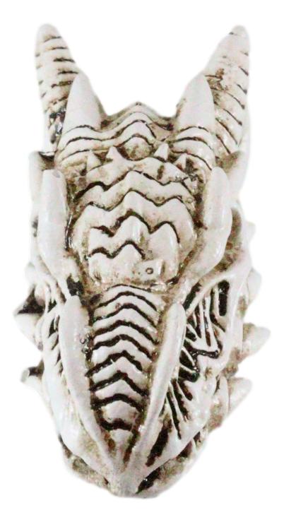 Miniature Tribal Tattoo Demon Horned Dragon Skull Figurine Fantasy Dragons Lair - Ebros Gift