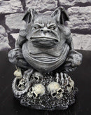 Ebros Gift Grotesque Winged Toad Troll Gargoyle Standing On A Bed of Skulls Statue 6.25" High Dark Fantasy Ossuary Macabre Graveyard Halloween Gargoyles Collectible Figurine Accent