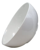 Pack Of 2 Large Contemporary Round White Jade Melamine Ramen Pho Vegetable Bowls