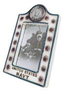 Patriotic United States Sailor Navy Eagle Rank Stars Memorial 4x6 Picture Frame