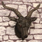 Ebros Large 18.5" Wide Black Goat With Red Eyes Wall Sculpture Hanging Plaque - Ebros Gift