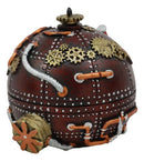 Steampunk Cool Time Machine Bomb Orb Jewelry Box Spherical Shaped Gearwork Decor