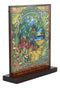 Ebros Louis Comfort Tiffany Four Seasons Collection Summer Stained Glass Art With Base Decor