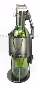Professional Photographer With Camera On Tripod Stand Steel Metal Wine Holder