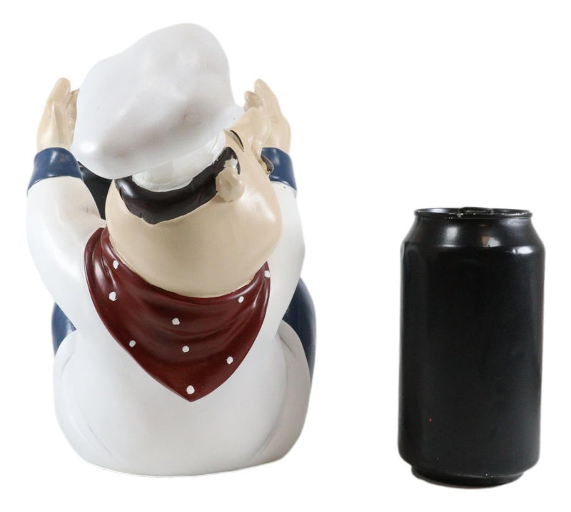 For The Love Of Wine Fat Chef Marco Hugging Wine Bottle Holder Figurine Kitchen