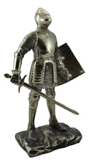 Ebros Holy Roman Empire Crusader Knight with Sword and Shield 7" Tall Figurine