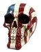 Ebros Patriotic US American Flag Star Spangled Banner Skull Decorative Figurine 5.5"Long Macabre Collectible Statue Historical Pride And Prejudice Freedom Decor of Skulls or Halloween Themed Sculpture