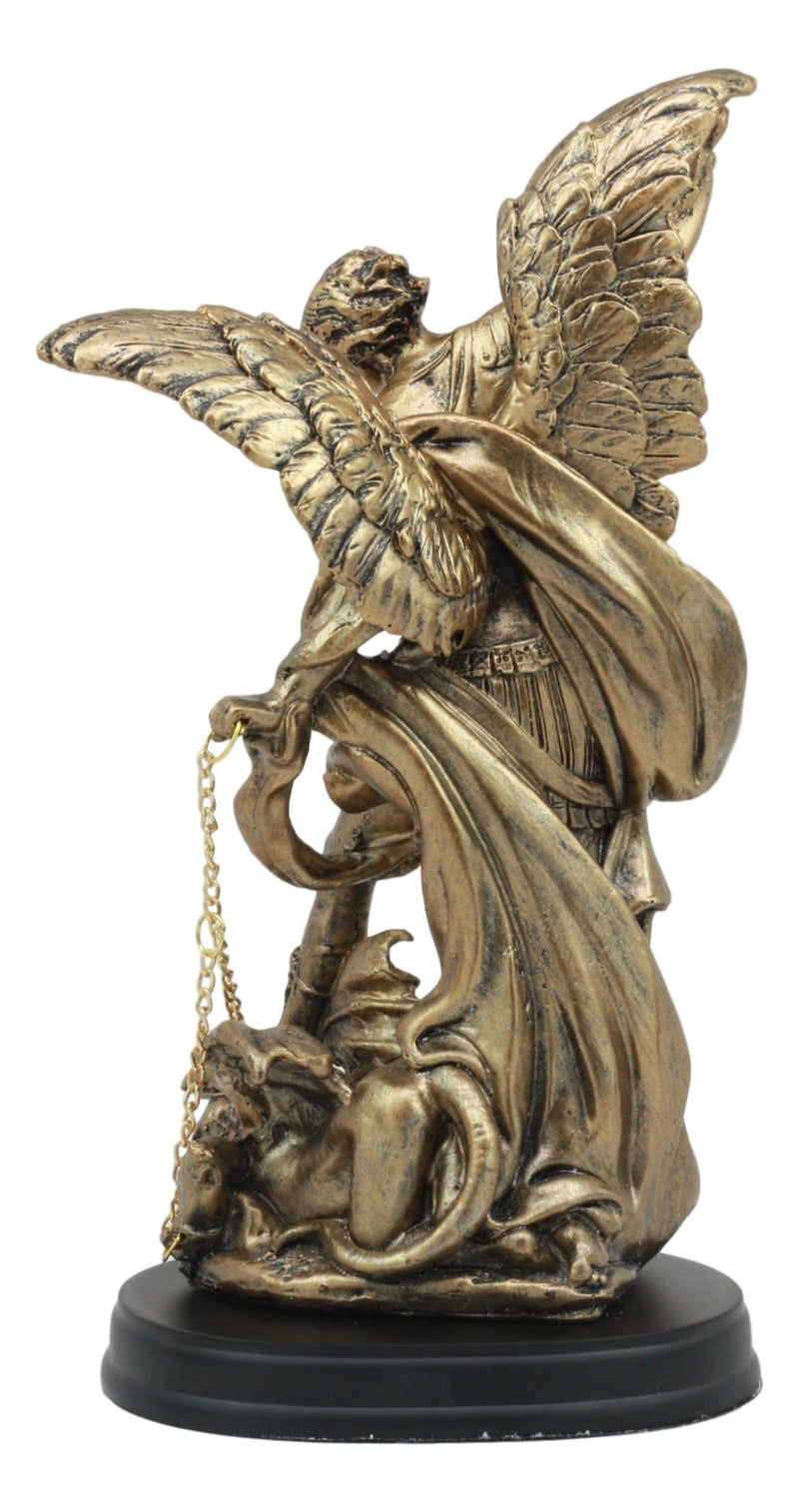 Ebros Byzantine Catholic Church Archangel Michael Slaying Lucifer Statue 8"H