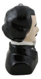 Ceramic Edgar Allen Poe And Nevermore Raven On Skull Salt And Pepper Shakers Set