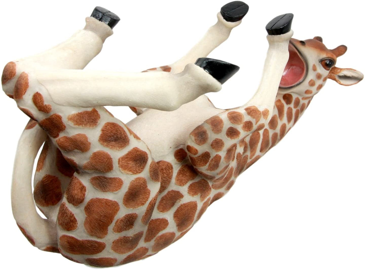 Safari Giraffe Wine Bottle and Salt and Pepper Shakers Holder Kitchen Figurine - Ebros Gift