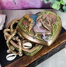 Ebros Resting Fairy By The Pond Heart Shaped Jewelry Box Figurine Fantasy Myth Legend