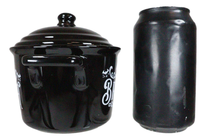 Wicca Bat Cauldron Broth With Pentagram Fine Bone China Bowl With Spoon And Lid