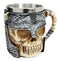 Ebros Viking Horned Demon Warrior Skull With Battle Helmet Mug Beer Stein Tankard Coffee Cup