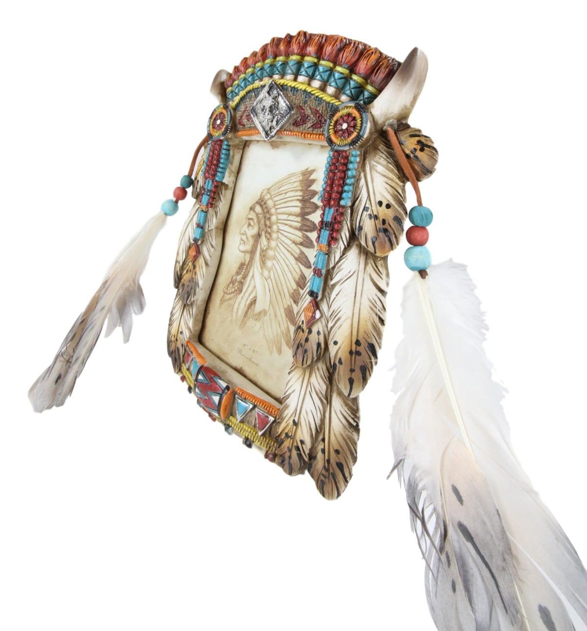 Pack of 2 Southwest Native Indian Wolf Dreamcatcher Wall Or Table Picture Frames