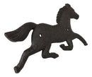 Cast Iron Rustic Western Country Running Wild Horse Wall Hanging Accent Decor 9"