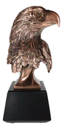 Majestic Royal Bald Eagle Head Bust Taxidermy Electroplated Figurine With Base