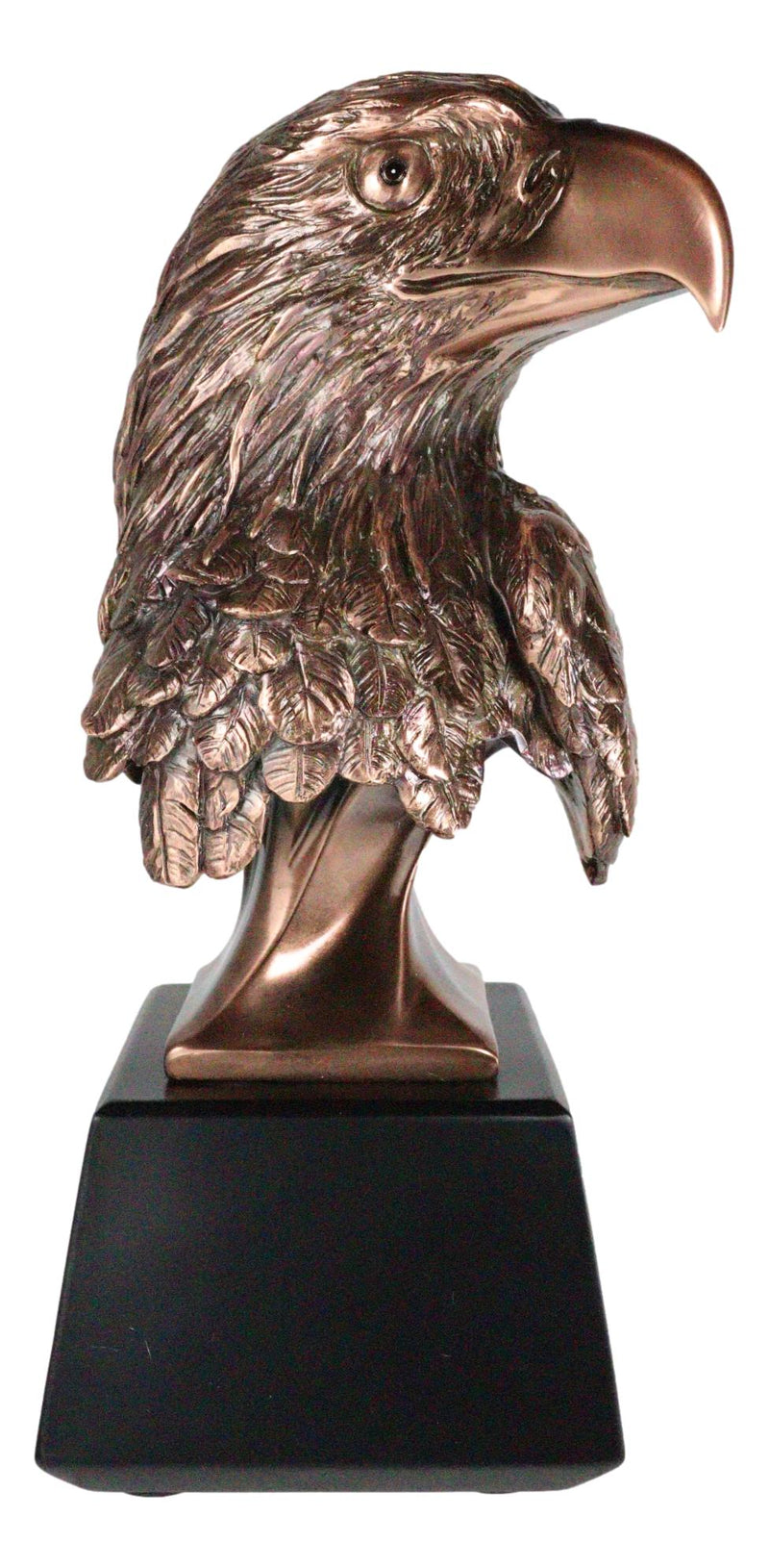 Majestic Royal Bald Eagle Head Bust Taxidermy Electroplated Figurine With Base