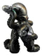 Large Rustic Bronze Deep Ocean Octopus Candle Holder Statue Kraken Sea Monster