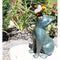 Ebros 14.75 Tall Shorthair Cat With Flitting Butterfly On His Nose Garden Statue