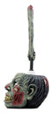 Ebros Gift Walking Dead Zombie Hand Toilet Bowl Brush & Zombie Head Toilet Bowl Brush Holder Set Decorative Figurine 14"H