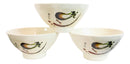 Pack Of 6 Melamine Eggplant Zen Swirl Ridged Appetizer Soup Dessert Rice Bowls