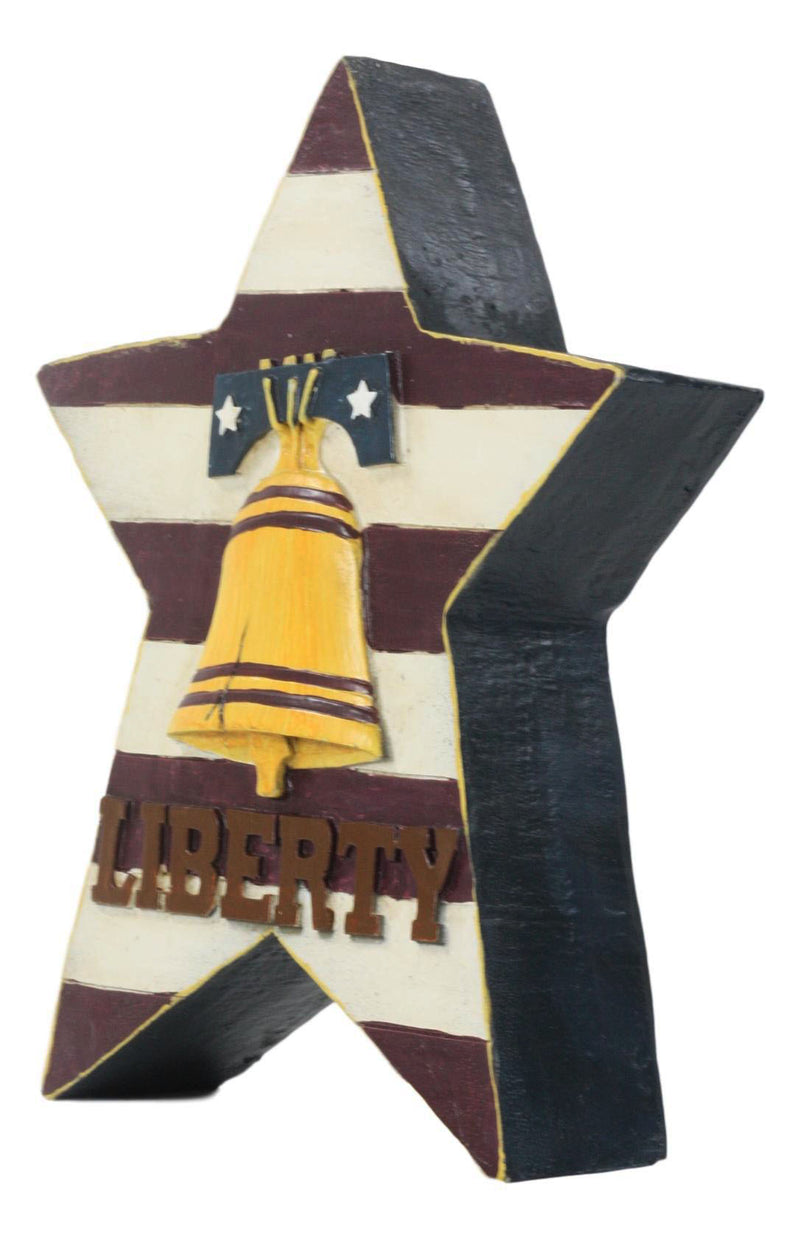 Ebros Pack of 2 USA Bald Eagle And Liberty Bell Proud American Stars Desktop Plaque