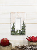 Rustic Evergreen Pine Trees Forest 2-Pack Single Rocker Switch Wall Cover Plates