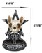 Occult Ouija Cat Skull With Triple Moon And Pentagram Backflow Incense Burner