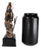 Native Indian Warrior Hunter With Rifle And Rope On Horse Figurine With Base