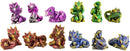 Ebros Fantasy Book Of Spells LED Display Stand W/ 12 Miniature Dragon Figurines