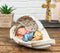 Rustic Western Cowboy Angel Baby Peacefully Sleeping In Giant Wings Figurine