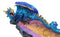 Ebros Quartz Crystal Azurite Guardian Dragon Incense Holder Figurine 10.75" Long