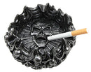 Ebros Gift Arch Devil Skull Face Fire Hell Bone Spiral Cigarette Ashtray Resin Figurine
