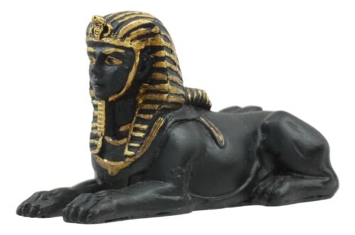 Egyptian Pyramid Tomb Guardian Sphinx Androsphinx Dollhouse Miniature Figurine - Ebros Gift