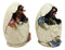 Ebros Colorful Red Blue Fantasy Egg Hatchling Baby Dragon Wyrmling Figurines Set of 2