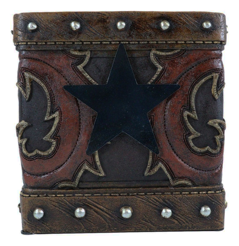 Rustic Western Lone Star Cowboy Country Bootcut Tissue Box Holder Cover Case