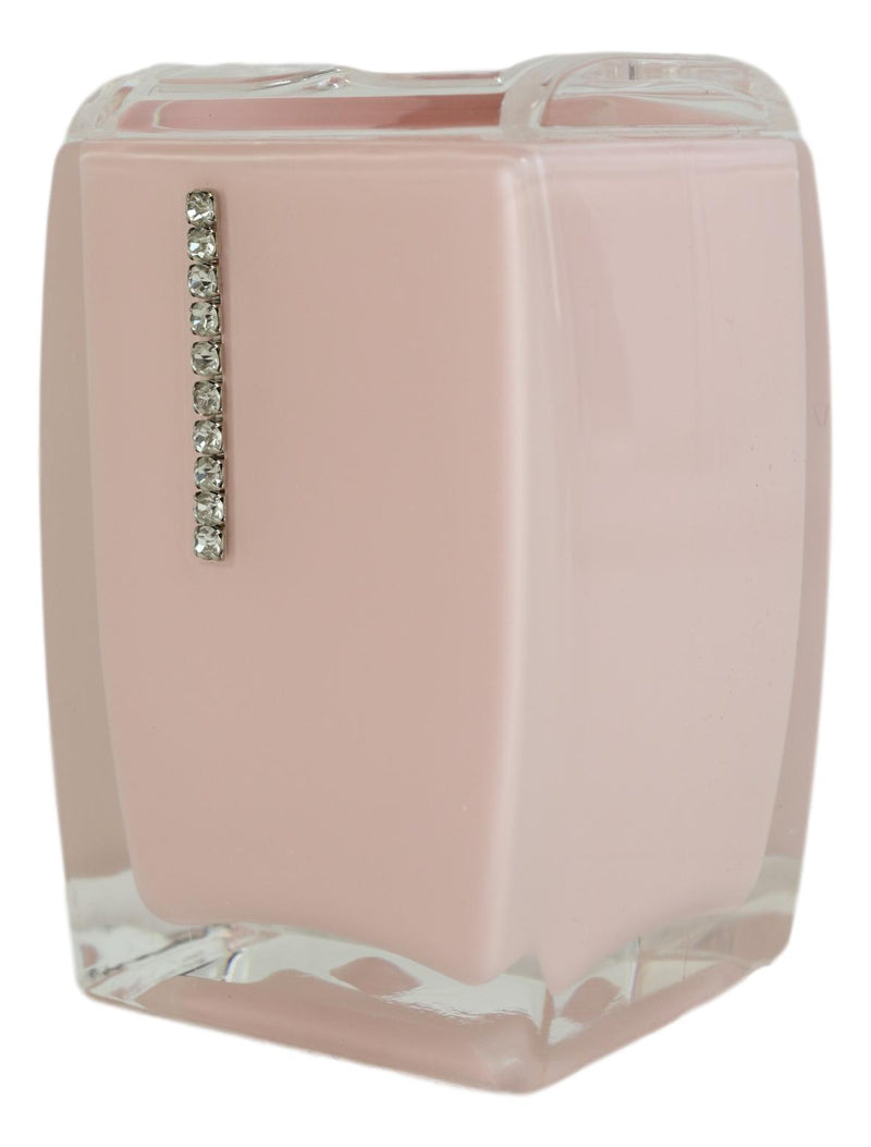 Hot Pink Austrian Crystals 6 Piece Chic Bathroom Vanity Accessories Gift Set