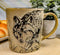 Ebros Wildlife Prowling Alpha Wolf Coffee Mug 16oz Ceramic Cup Glazed Stoneware