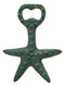 Ebros Rustic Vintage Verdigris Green Cast Iron Metal Nautical Coastal Sea Star Starfish Soda Beer Bottle Cap Opener 5.5" High Tide Beach Coral Echinoderms Party Hosting Decor Accent Accessory (2)