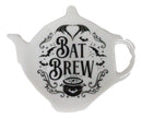 Pack Of 2 Wicca Bat Brew Cauldron Porcelain Tea Spoon Or Bag Rest Petite Plate