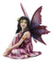 Ebros Beautiful Purple Fairy Gazing Into The Sky Statue 5.25" H Fantasy Figurine