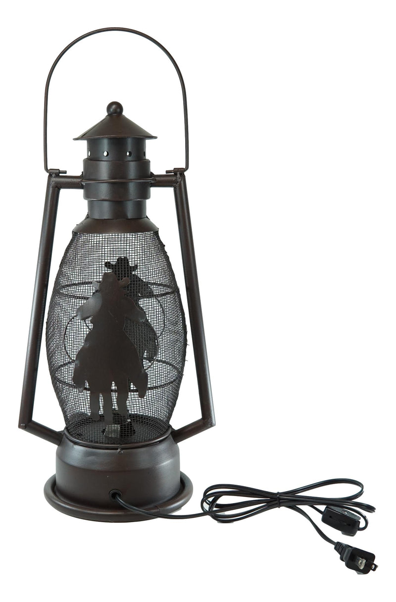 CROSS LANTERN LAMP METAL ART ELECTRIC WESTERN HOME WALL DECOR NEW