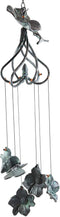 Ebros Gift Beautiful Cottage Garden Verdi Green Cornus Dogwood Flower Blossoms Aluminum Metal Mobile Wind Chime 31" Long Resonant Outdoor Whimsical Rustic Patio Deck Pool Decor Hanging Accessory