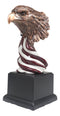 American Bald Eagle On USA Star Spangled Banner Flag Bust Electroplated Statue