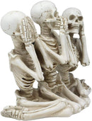 Ebros See Hear Speak No Evil Gossiping Sisters Female Lady Skeletons Statue 6"H
