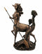 Dryad Grecian Goddess with Spear Figurine Artemis Friend Statue Greek Mythology