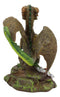 Ebros Colorful Garden Fruits and Berries Green Thumb Dragon Statue by Stanley Morrison Medieval Fairy Dragons Fantasy Decor Figurine (Avocado Guacamole Wyrmling with Ladybug Friend)